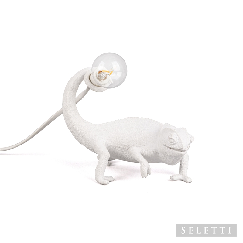 Chameleon bordslampa vit