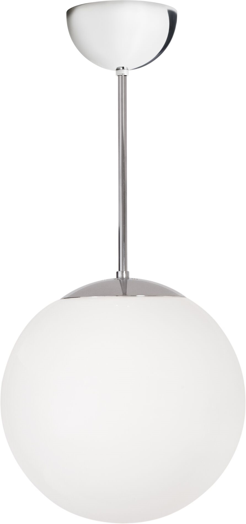 Glob taklampa Ø35cm vit/krom