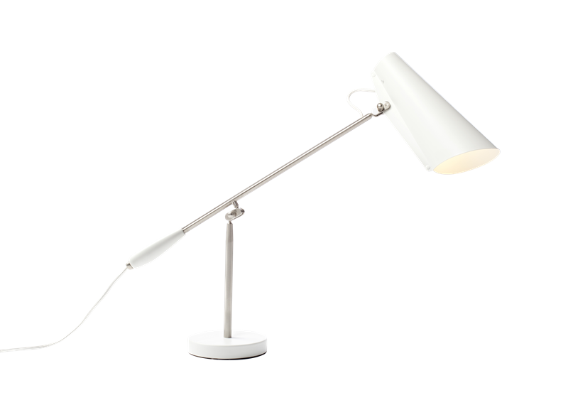 Birdy bordslampa vit/stålfärg
