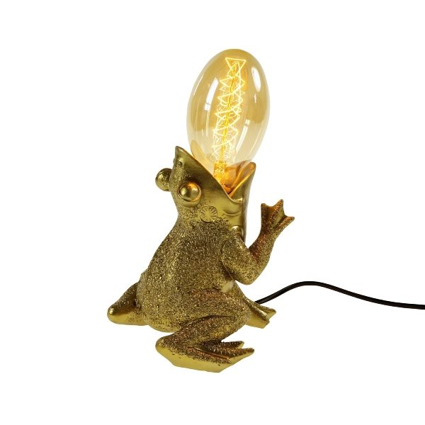 Froggy bordslampa guldfärgad 