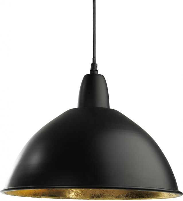 Classic taklampa svart/guld Ø35cm