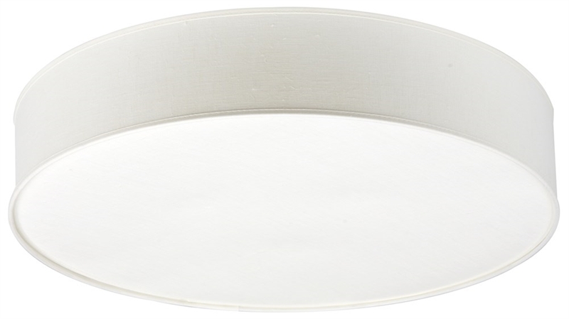 Soft linne plafond Ø50cm. Vit