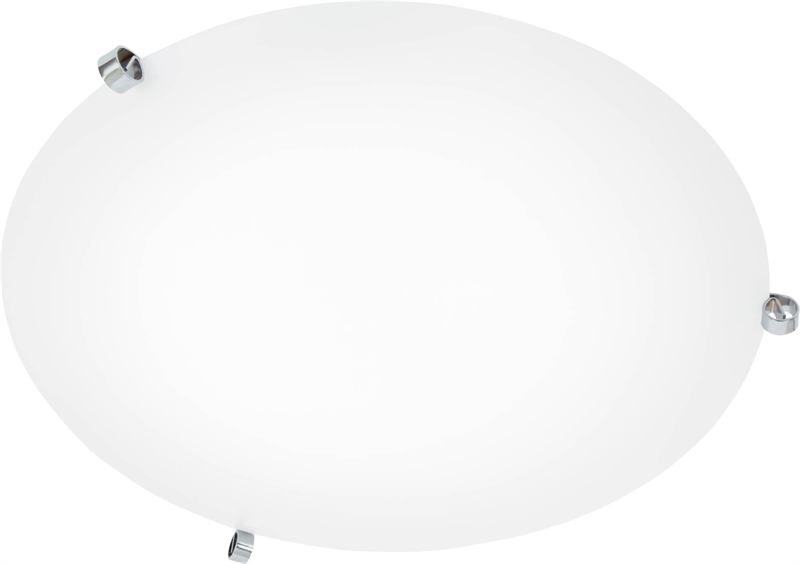 Ögla plafond 55cm Krom