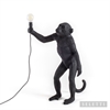 Monkey stående bordslampa svart